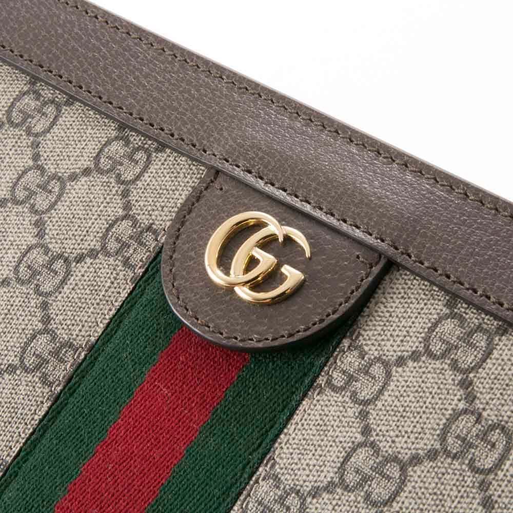 Gucci GG Supreme Chain Shoulder Bag OPHIDIA SM Beige - Picture 6 of 9